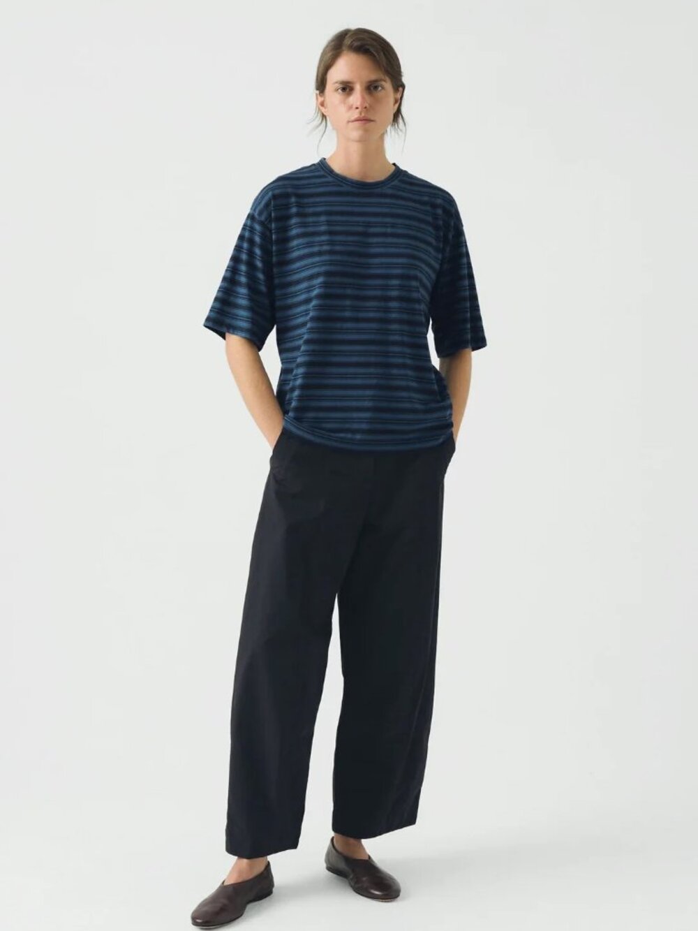 Stripe Cotton Short Sleeve Tee